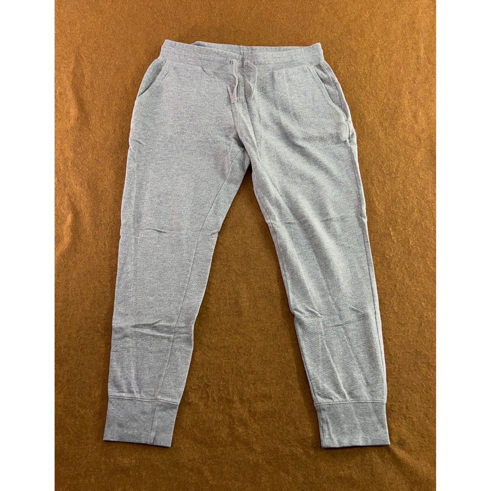 Greyson Mens Large Gray Heathered Fleece Cuffed Jogger Pants